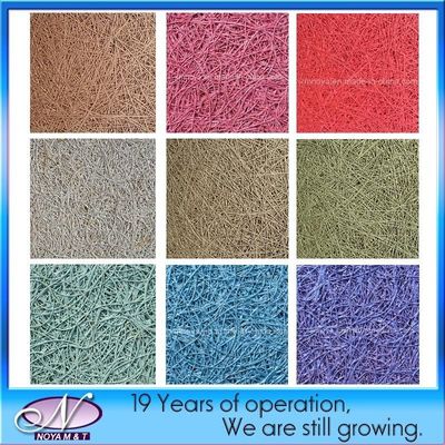 Decoración del techo con paneles acústicos de colores y tablero de cemento de lana de madera de fibra