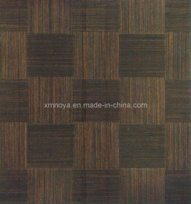 Componente de material PE Decoración de pared de chapa trenzada de madera con 10 años de vida útil