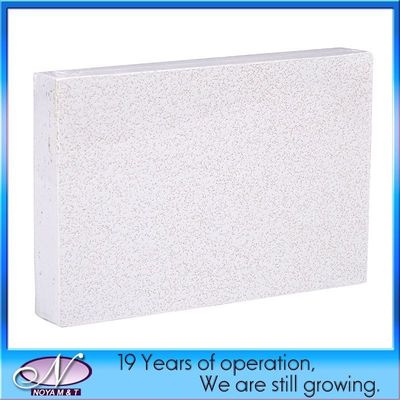 Tabla de techo rectangular de fibra de lana mineral para decoración acústica en forma rectangular