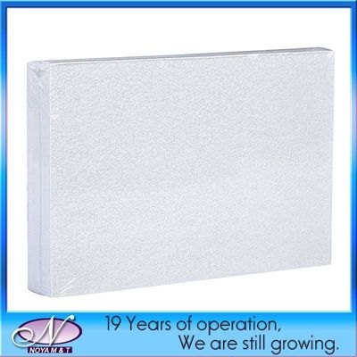 Tabla de techo rectangular de fibra de lana mineral para decoración acústica en forma rectangular