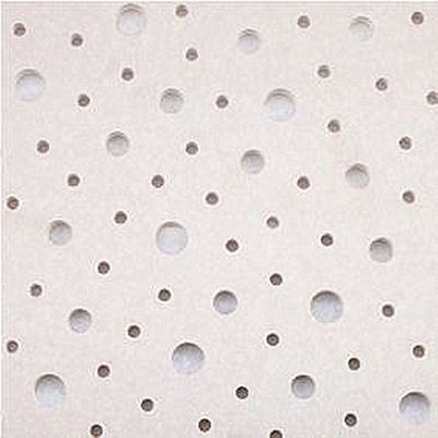 Tabla de techo acústico de yeso de PVC/vinilo de forma irregular con densidad de 780 kg/m3