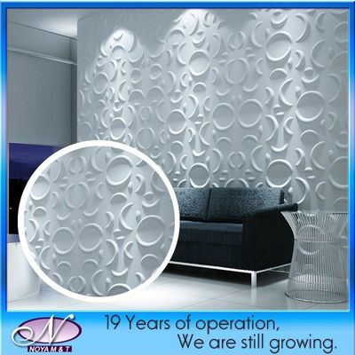 Panel de PVC 3D decorativo para paredes interiores con aislamiento acústico y diseño personalizado
