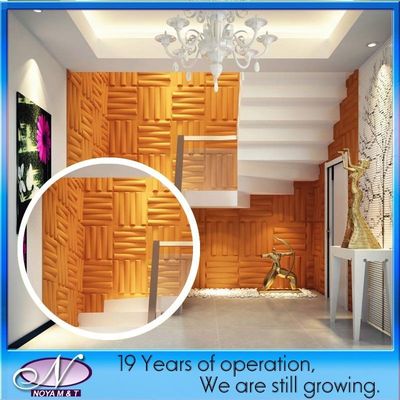 Panel de PVC 3D decorativo para paredes interiores con aislamiento acústico y diseño personalizado