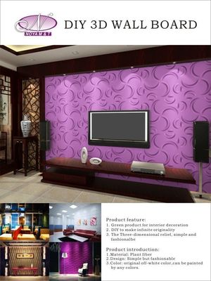 Panel de PVC 3D decorativo para paredes interiores con aislamiento acústico y diseño personalizado