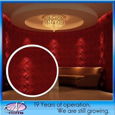 Panel 3D de 500 mm x 500 mm de absorción de sonido acústico para decoración de paredes personalizada