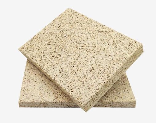 Superficies de acabado de chapa de veneer paneles acústicos de madera para tablero de cemento de lana de madera verde