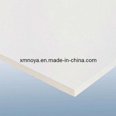 Placa de techo de absorción de sonido de fibra de vidrio de borde cuadrado / panel para techo T-Grid 600 * 600mm