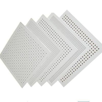 5/15q Placa de yeso para techo impermeable perforada acústica de absorción de sonido
