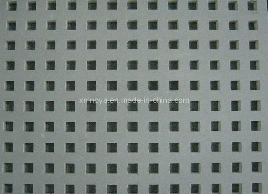 5/15q Placa de yeso para techo impermeable perforada acústica de absorción de sonido