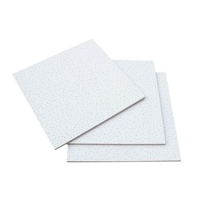 Acústica de fibra mineral de lana de gota de los paneles de techo de tejas con líneas de rayas imagen de la superficie