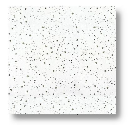 Acústica de fibra mineral de lana de gota de los paneles de techo de tejas con líneas de rayas imagen de la superficie