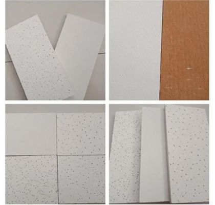 Revestimiento por aerosol Tejas acústicas de lana mineral para decoración y aislamiento de hoteles