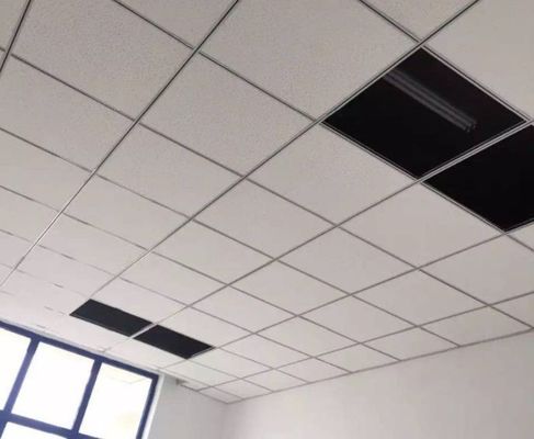 Tejas perforadas de lana mineral para decoración de oficinas y prestaciones acústicas