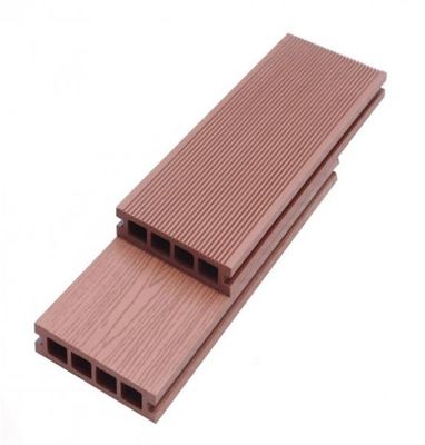 Decoración de suelos de jardín Tabla de cubierta compuesta de madera WPC 450*75*18mm en color marrón