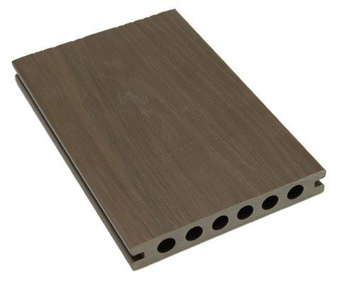 Decoración de suelos de jardín Tabla de cubierta compuesta de madera WPC 450*75*18mm en color marrón