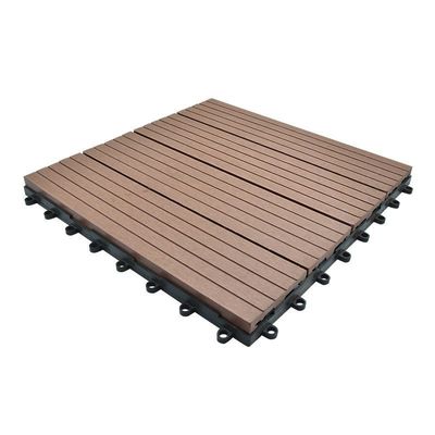 Grano opcional WPC sintético DIY tejas de techo para decoración de suelo exterior en longitud personalizada