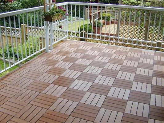 Grano opcional WPC sintético DIY tejas de techo para decoración de suelo exterior en longitud personalizada
