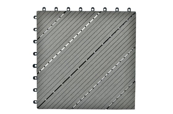 Grano opcional WPC sintético DIY tejas de techo para decoración de suelo exterior en longitud personalizada