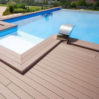 150mm*25mm Decking sólido de WPC personalizado para suelos respetuosos con el medio ambiente NYS150*25