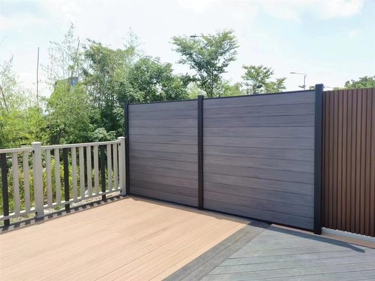 Recinto de cubierta exterior de madera de plástico compuesto WPC NY75 * 25 con patrón de grano de madera