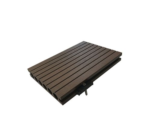 Decoración de suelos al aire libre personalizado 75mm * 25mm de madera de plástico compuesto WPC decking NY75 * 25