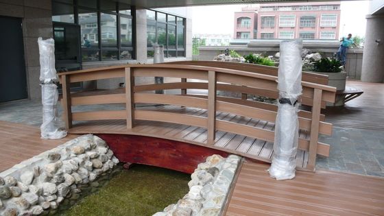 Decoración de suelos al aire libre personalizado 75mm * 25mm de madera de plástico compuesto WPC decking NY75 * 25