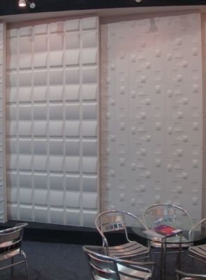 Tabla de pared 3D de sonido acústico colorido para material decorativo en edificios de oficinas