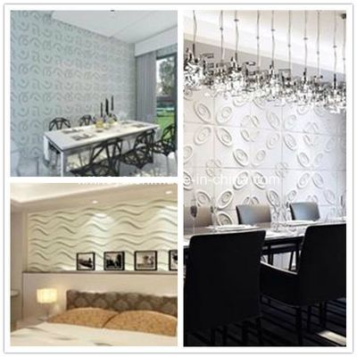 Panel difusor de pared 3D de aislamiento acústico de borde cuadrado para decoración ecológica