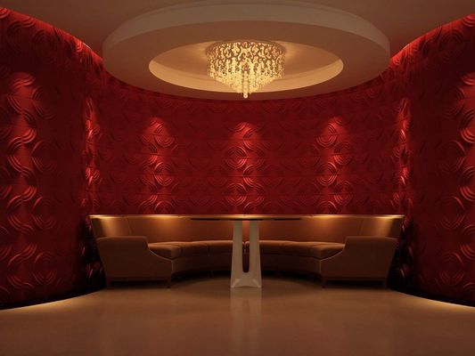 Panel difusor de pared 3D de aislamiento acústico de borde cuadrado para decoración ecológica