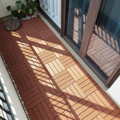 Modelo de grano de madera WPC para cubiertas exteriores azulejos de suelo para madera sintética plástico compuesto