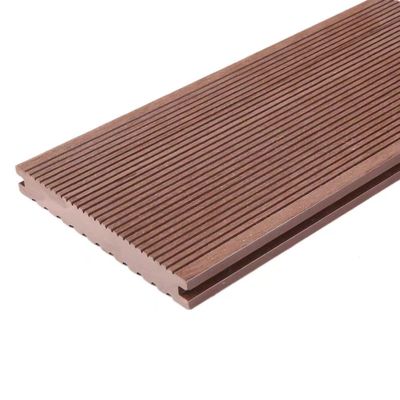 Patrón de ingeniería marrón WPC madera de plástico compuesto de suelo exterior para el exterior