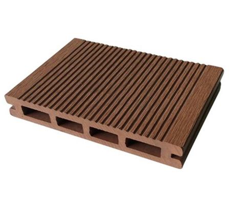 Pavimento de madera de plástico compuesto de WPC marrón para jardín impermeable