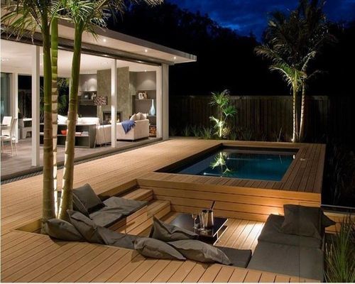 Pavimento de madera de plástico compuesto de WPC marrón para jardín impermeable