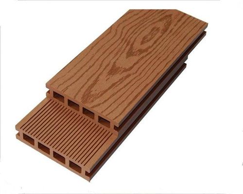 Pavimento de madera de plástico compuesto de WPC marrón para jardín impermeable