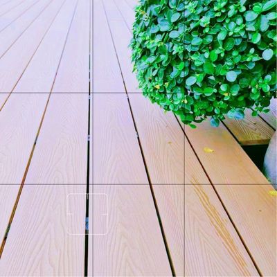 Pavimento de madera de plástico compuesto de WPC marrón para jardín impermeable