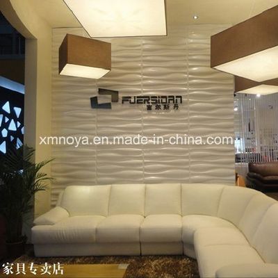Usos hoteleros Tablero 3D Sonido acústico Tablero de pared de PVC a prueba de fuego para tiendas de muebles