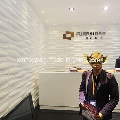 Usos hoteleros Tablero 3D Sonido acústico Tablero de pared de PVC a prueba de fuego para tiendas de muebles