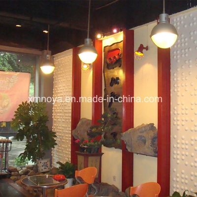 Hotpot Restaurante Decoración de paredes Absorción de sonido acústico Panel 3D con borde cuadrado