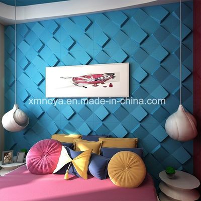 Panel 3D personalizado para decoración de paredes de arte de interiores modernos en tonos azules