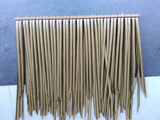 Componente de material de PVC gris Simulación de techo de paja Tejas de plástico para techos de jardín