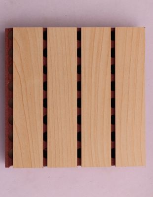 197*2400*15-18mm Decorativo de madera acústico tablero de pared veneer acabado perforado diseño