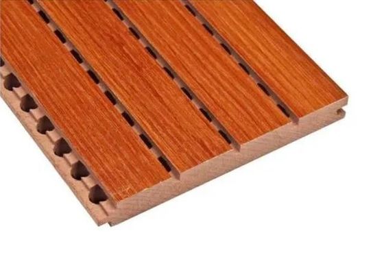 Panel acústico de lana Tipo para aislamiento acústico 600*600 Tamaño paneles de madera perforados
