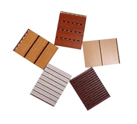 2 pulgadas de espesor agujeros de madera y panel de rayas panel de pared acústica para materiales de construcción