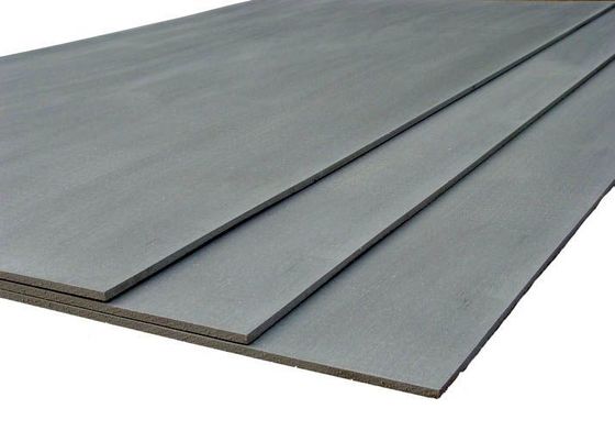 Tabla de fibra de cemento resistente al calor para pared divisoria exterior en gris y amarillo claro
