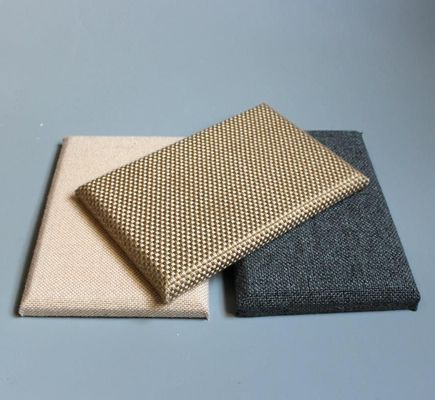 E1 Panel de pared de fibra de vidrio de absorción acústica del sonido para materiales de construcción sustituibles