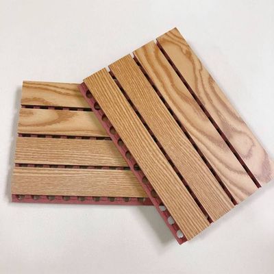600*600 Panel de pared de MDF de madera acústico a prueba de fuego para la decoración interior