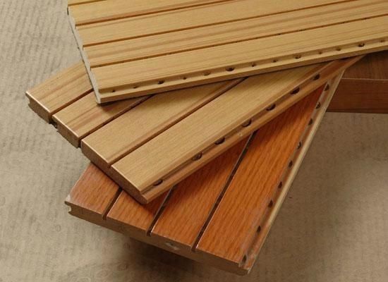 600*600 Panel de pared de MDF de madera acústico a prueba de fuego para la decoración interior