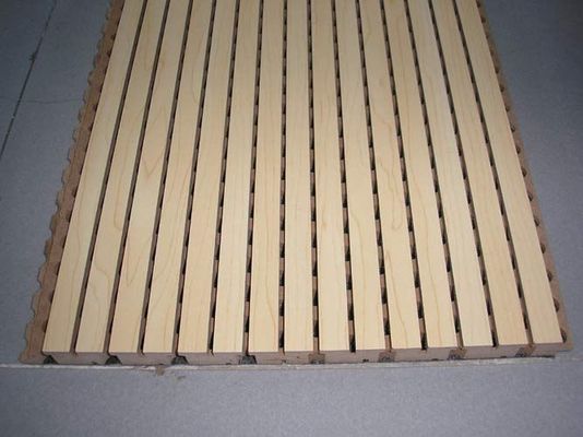 Panel de pared acústico de madera de 197*2400*15-18 mm para salas de música y cines