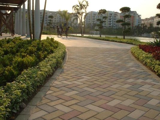 Tejas cerámicas de pavimento de piedra permeable al agua para entradas y pasarelas en gris común