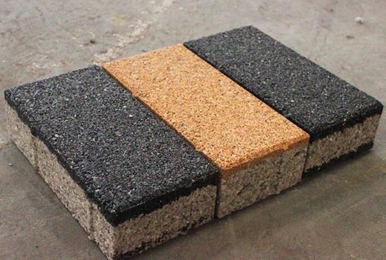 Estilo sinterizado gris y rojo cerámica de ladrillo permeable al agua para el jardín de la calzada de pavimentación